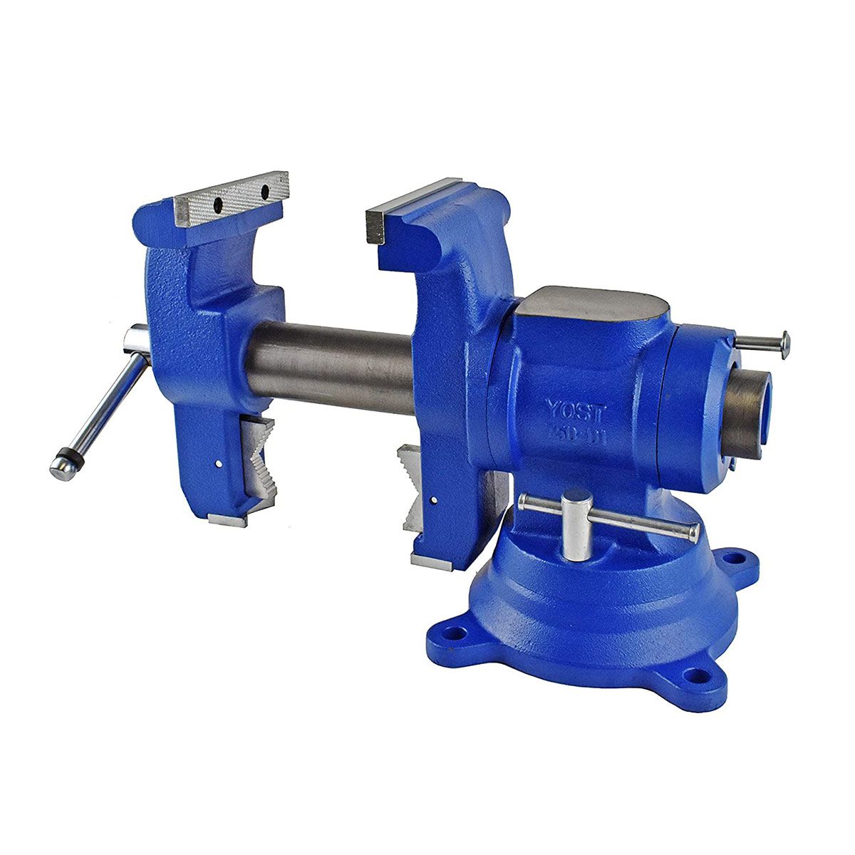 Yost Model 750-DI 5-1/8 Inch Multi Jaw Rotating Combination Pipe and Bench Vise Swivel Base