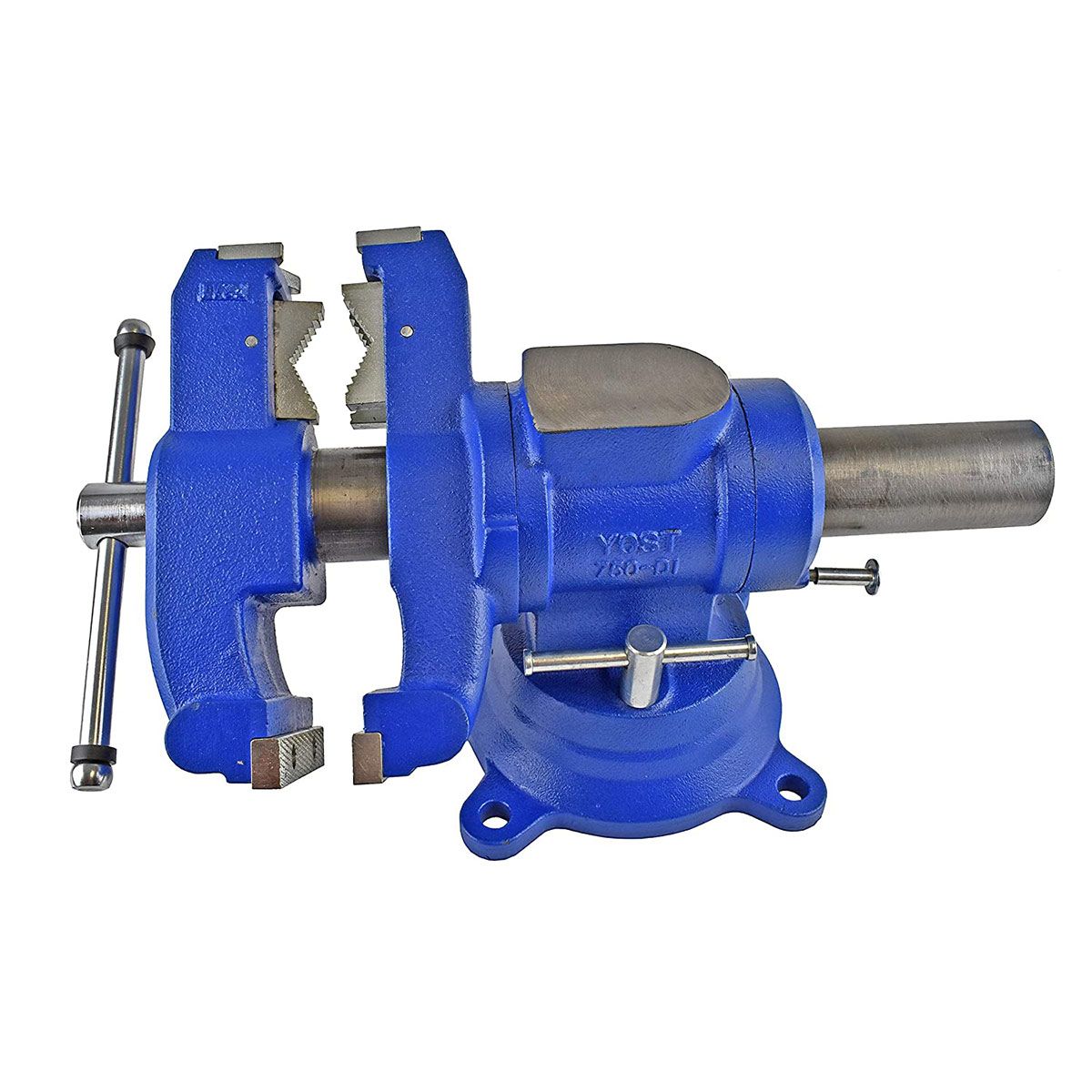 Yost Model 750-DI 5-1/8 Inch Multi Jaw Rotating Combination Pipe and Bench Vise Swivel Base