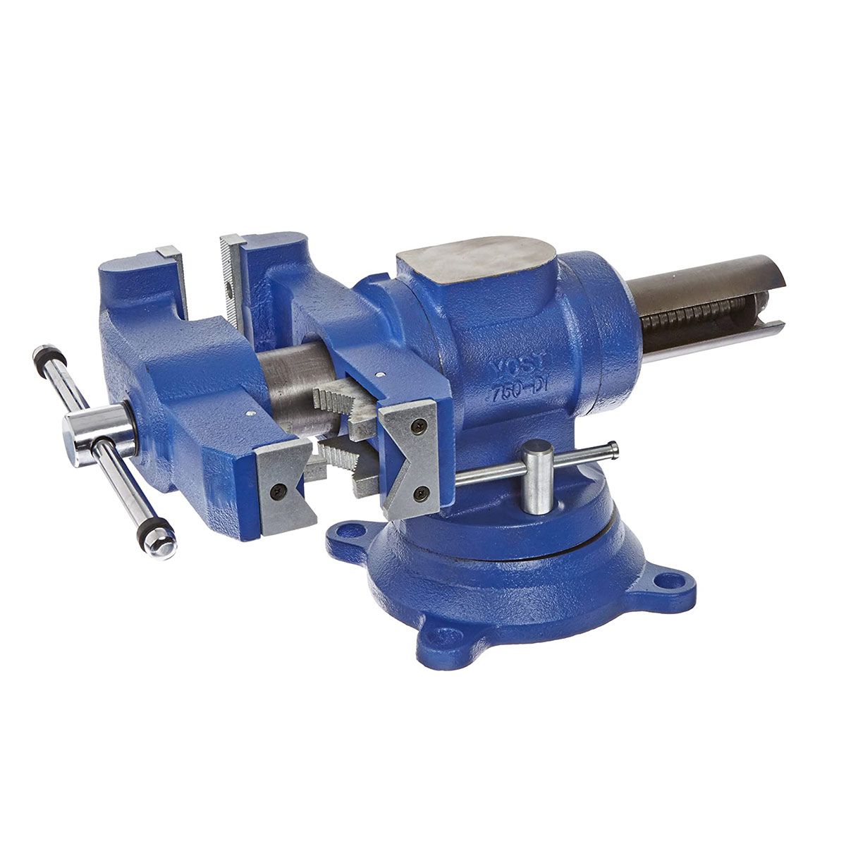 Yost Model 750-DI 5-1/8 Inch Multi Jaw Rotating Combination Pipe and Bench Vise Swivel Base