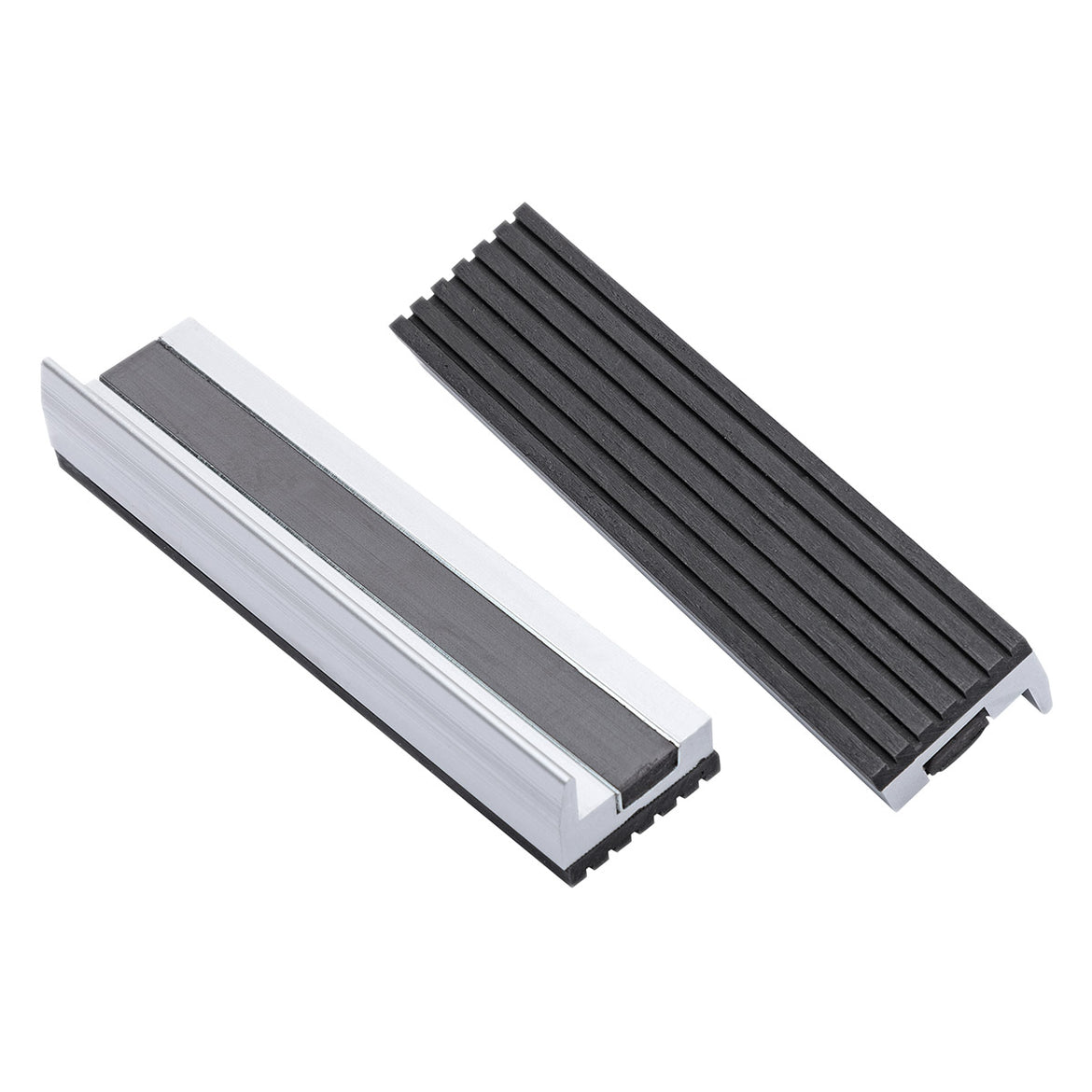 Black Aluminum Vise Soft Jaws – Magnetic, 5-Inch, 2-Pair Set
