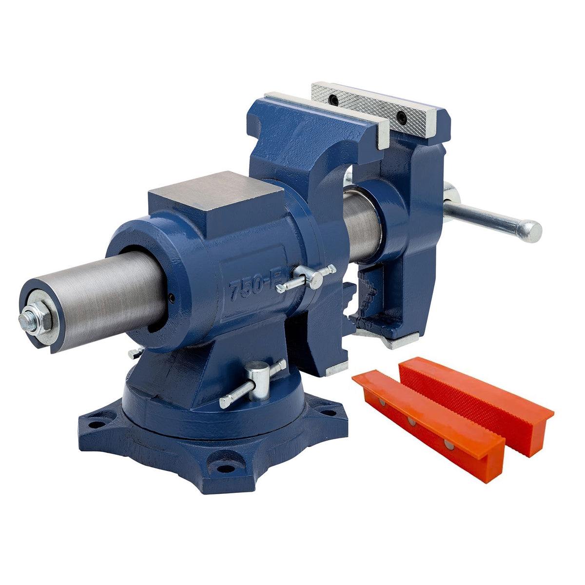 Yost VIses 750-E Multi Jaw Rotating Vise System and MU360 Universal Jaw Cover Kit